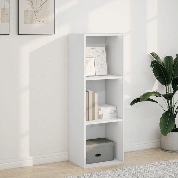 vidaXL Biblioth&egrave;que blanc 40x30x114 cm bois d'ing&eacute;nierie