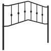 vidaXL T&ecirc;te de lit de remplacement m&eacute;tal noir 107 cm