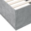 vidaXL Cadre de lit avec LED sans matelas gris b&eacute;ton 90x190 cm
