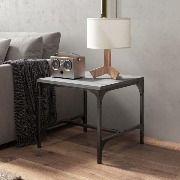 vidaXL Table basse Sonoma gris 50x50x35 cm Bois d'ing&eacute;nierie