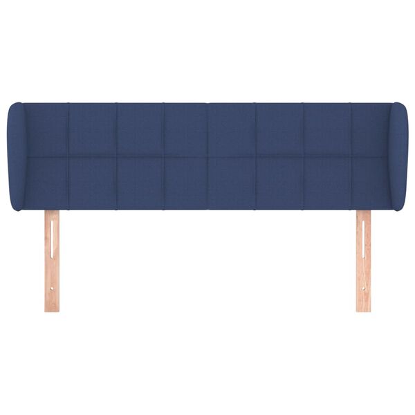 vidaXL T&ecirc;te de lit avec oreilles Bleu 147x23x78/88 cm Tissu