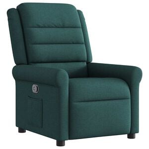 vidaXL Fauteuil inclinable Vert fonc&eacute; Tissu