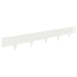 vidaXL Bordure de Pelouse 10 pc 100 x 15 cm Acier Blanc