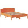 vidaXL Lit biblioth&egrave;que sans matelas cire marron 140x200 cm pin massif