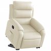 vidaXL Fauteuil inclinable &eacute;lectrique cr&egrave;me similicuir