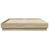 vidaXL Cadre de lit sans matelas ch&ecirc;ne sonoma 150x200 cm