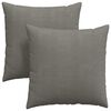 vidaXL Coussins de canap&eacute; 2 pcs Gris clair 80 x 80 cm