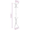 vidaXL Porte-manteau blanc 176 cm fer enduit de poudre