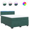 vidaXL Sommier &agrave; lattes de lit et matelas Vert fonc&eacute; 140x190cm Velours