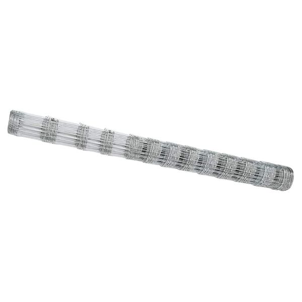 vidaXL Cl&ocirc;ture de prairie Argent&eacute; 25 x 1,5 m Acier galvanis&eacute;