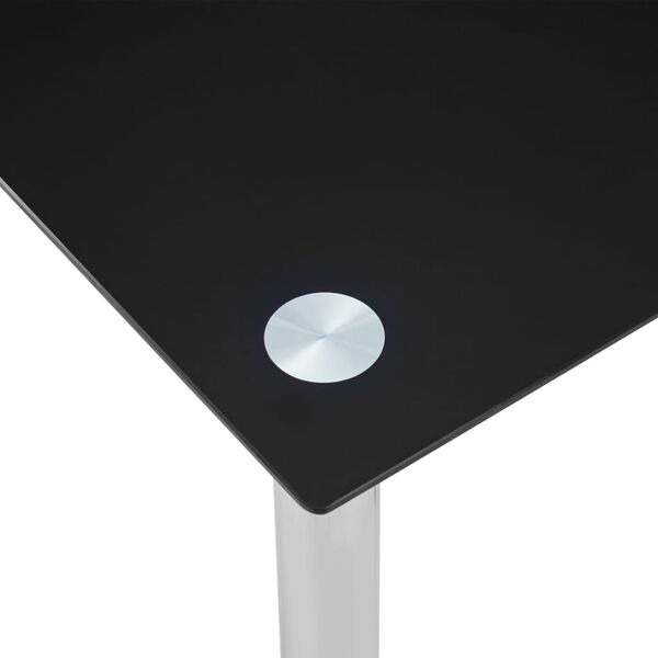 vidaXL Table &agrave; manger Noir 120x60x75 cm Verre tremp&eacute;