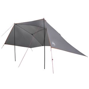 vidaXL Tente de voiture avec toit Gris et orange 308 x 215 x 220 cm