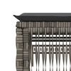 vidaXL Chaises longues lot de 2 avec table gris r&eacute;sine tress&eacute;e