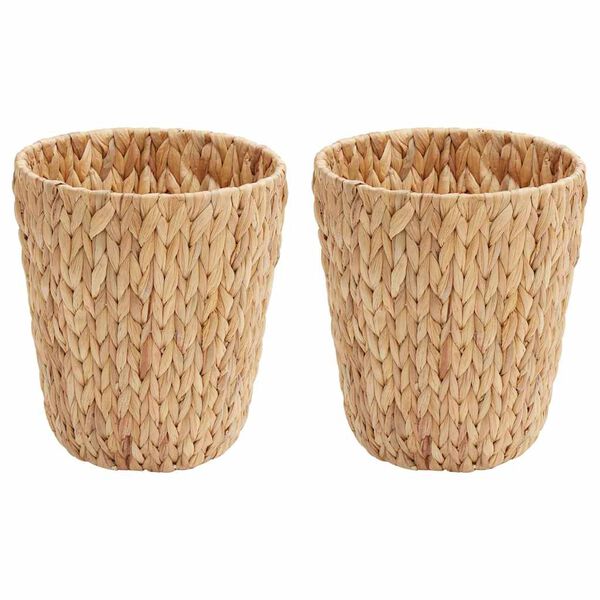vidaXL Bacs &agrave; papier 2 pcs Naturel 26 x 26 x 29 cm Jacinthe d'eau
