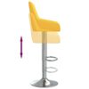 vidaXL Tabourets de bar lot de 2 jaune moutarde tissu