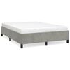vidaXL Cadre de lit gris clair 152x203 cm velours