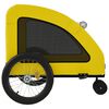 vidaXL Remorque de v&eacute;lo pour animaux de compagnie jaune