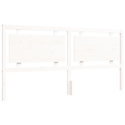 vidaXL Cadre de lit sans matelas blanc bois de pin massif