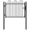 vidaXL Porte de Cl&ocirc;ture DRONTEN 100 x 75 cm m&eacute;tal Noir Verrouillable