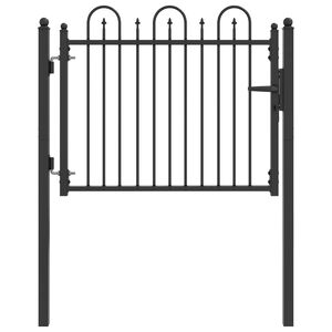 vidaXL Porte de Cl&ocirc;ture DRONTEN 100 x 75 cm m&eacute;tal Noir Verrouillable