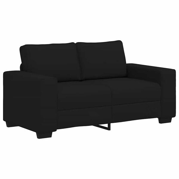vidaXL Canap&eacute; &agrave; 2 places noir 160x77x82 cm tissu