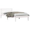 vidaXL Cadre de lit Blanc 225,5 x 95,5 x 69,5 cm Bois de Pin Massif