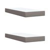 vidaXL Sommier &agrave; lattes de lit avec matelas Taupe 200x200 cm Tissu