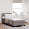 vidaXL Lit &agrave; ressorts avec matelas Taupe 100 x 200 cm tissu