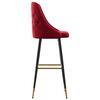 vidaXL Tabourets de bar lot de 2 rouge bordeaux velours
