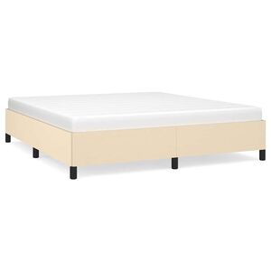 vidaXL Cadre de lit sans matelas cr&egrave;me 160x200 cm tissu