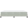 vidaXL Lit &agrave; ressorts avec matelas Gris clair 180 x 210 cm tissu