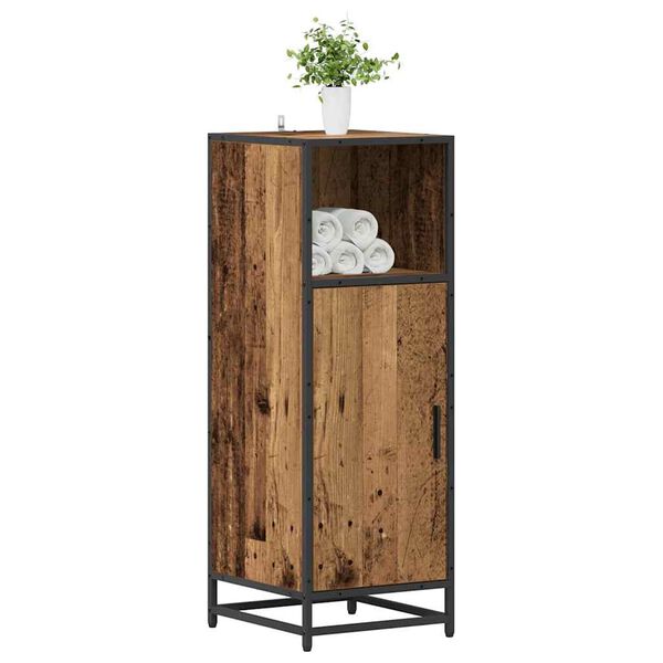 vidaXL Ensemble de mobilier de salle de bain avec &eacute;tag&egrave;re Bois Ancien