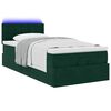 vidaXL Cadre de lit ottoman avec matelas vert fonc&eacute; 90x190 cm velours