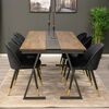Venture Home Chaises &agrave; manger lot de 2 Velvet velours noir/laiton