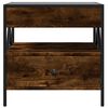vidaXL Table basse avec LED Infinity ch&ecirc;ne fum&eacute; 50x50x51 cm