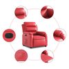 vidaXL Fauteuil inclinable &eacute;lectrique Rouge Similicuir