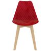 vidaXL Chaises à manger lot de 4 rouge velours
