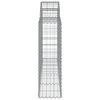 vidaXL Paniers &agrave; gabions arqu&eacute;s 4 pcs 200x30x100/120 cm Fer galvanis&eacute;