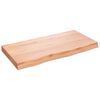 vidaXL Dessus de table marron clair bois ch&ecirc;ne massif trait&eacute;