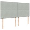 VidaXL Cadre de lit ottoman et matelas gris clair 180x200cm velours