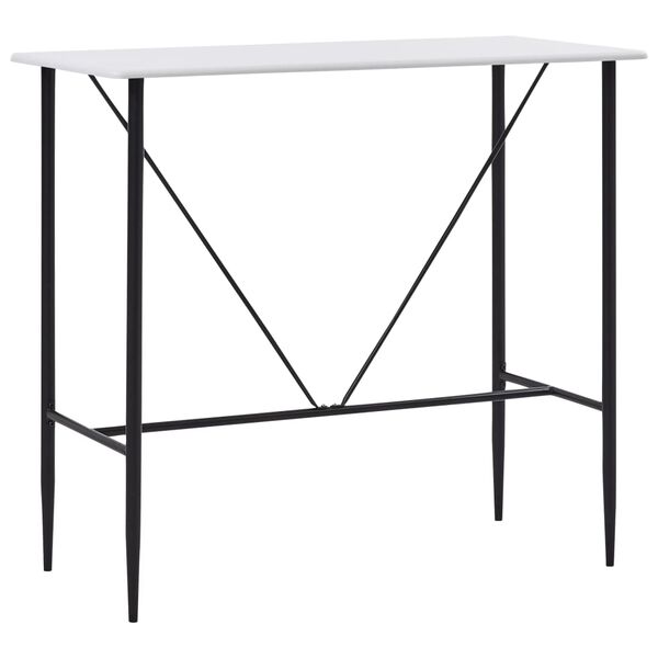 vidaXL Ensemble de bar 5 pcs Similicuir Blanc