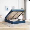 VidaXL Cadre de lit ottoman avec matelas bleu 140x200 cm tissu