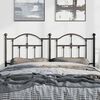 vidaXL T&ecirc;te de lit de remplacement m&eacute;tal noir 135 cm