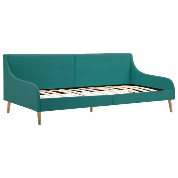 vidaXL Cadre de lit de jour Tissu Vert