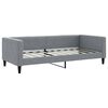 vidaXL Lit de jour avec gigogne et matelas gris clair 90x190 cm tissu