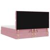vidaXL Cadre de lit ottoman avec matelas rose 200x200 cm velours