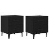 vidaXL Armoire de lit 2 pc Ch&ecirc;ne noir 40 x 35 x 47,5 cm