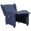 vidaXL Fauteuil de massage Bleu Tissu