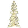 vidaXL Sapin de No&euml;l avec 160 LED Blanc chaud 150 cm Rotin