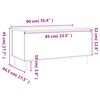 vidaXL Table basse Blanc 90x44,5x45 cm Bois d'ing&eacute;nierie